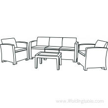 5 Seater (2nd Age)  PP Plastic Sofa